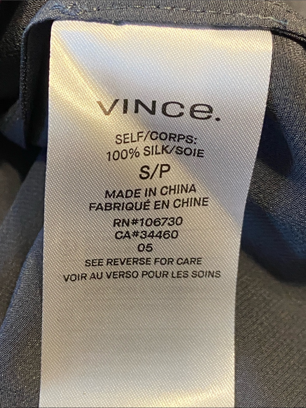 Vince Charmeuse V-neck Tunic Shift Silhouette Dress NWTS 100% Silk Satin Small - Picture 12 of 15
